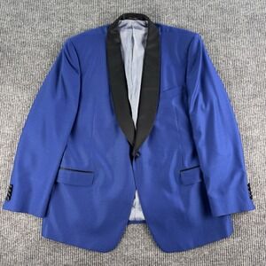 Jos. A Bank Tuxedo Jacket 48R Blue Wool Formal Wedding Shawl Reserve Reda USA